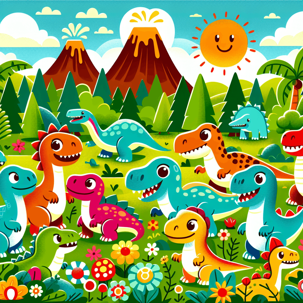 Dino Park Adventure DIY Paint By Numbers