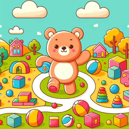Teddy Bear's Big Adventure Painting By Numbers Kit