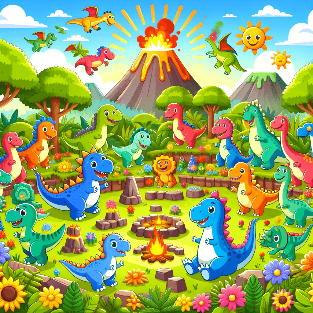 Dino Day Out DIY Paint By Numbers
