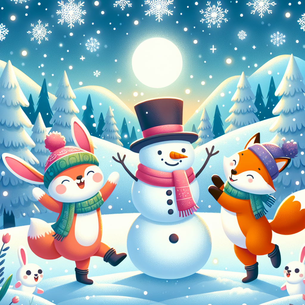 Dancing Winter Friends Paint By Numbers Art