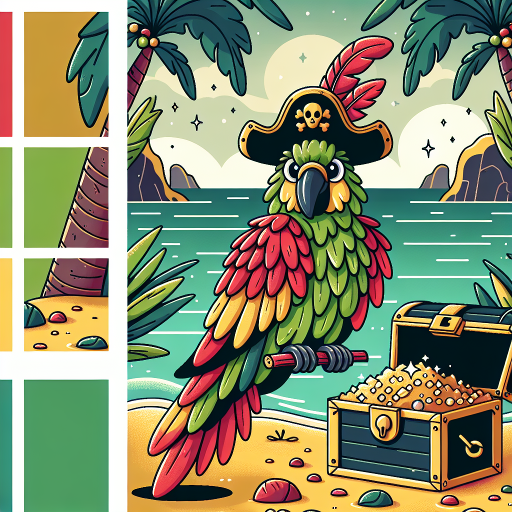 Pirate Parrot Island Paint By Number