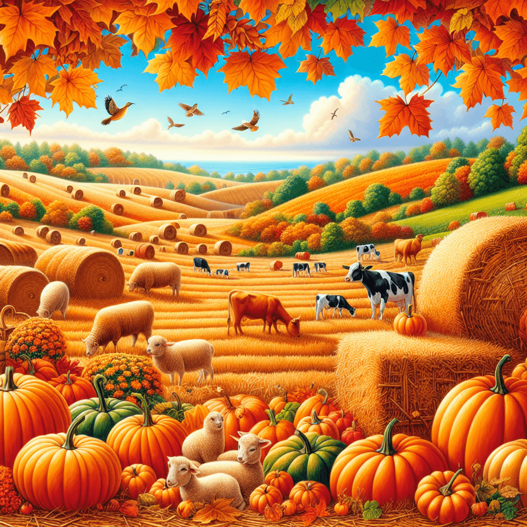 Sunny Farm Harvest Painting Number Kit