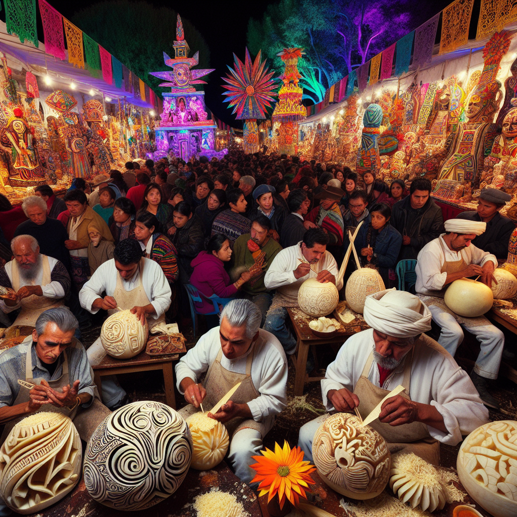 The Night Of The Radishes (Noche De Los Rábanos) Paint By Numbers Kits