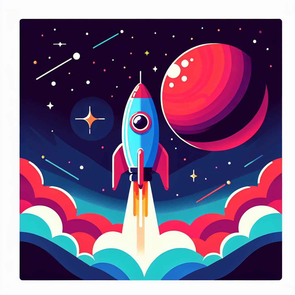 Rocket To Mars Numbered Painting Kits