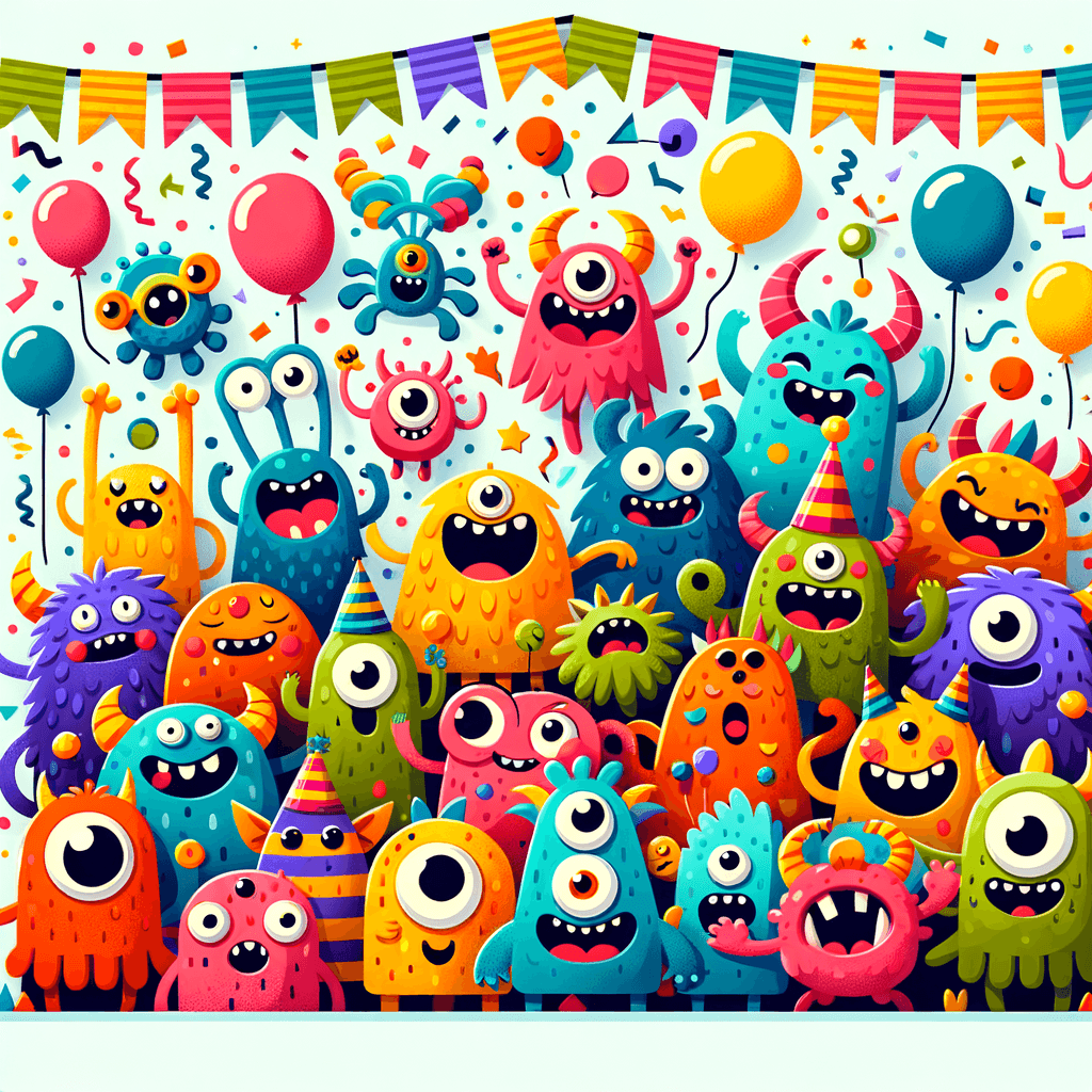 Merry Monsters Party Paint By Numbers Art