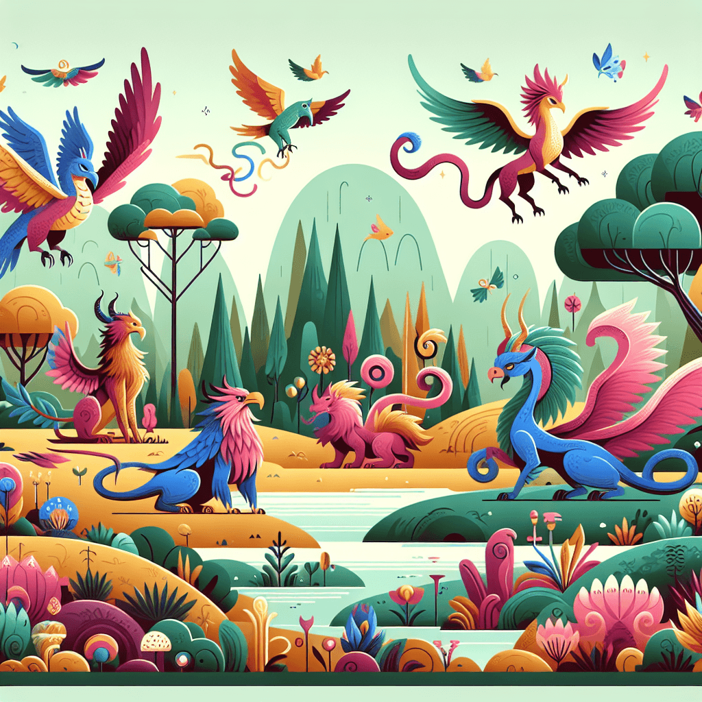 Mythical Creature Menagerie Paint By Numbers