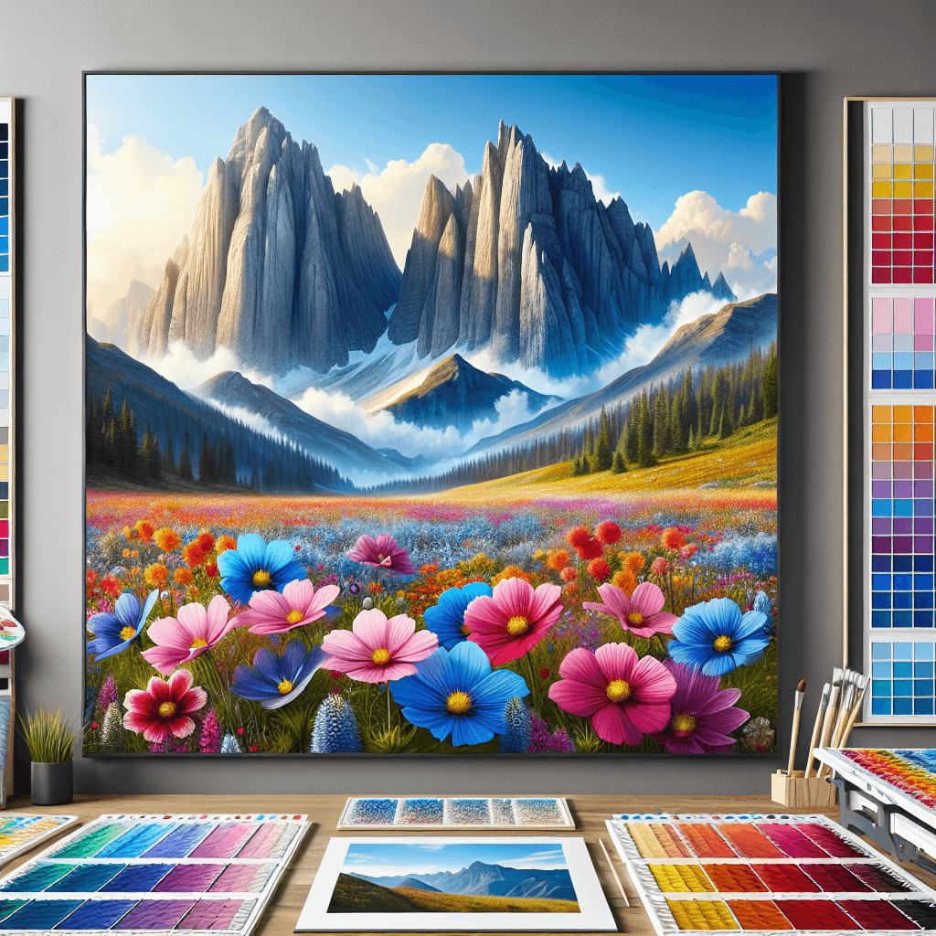 Breezy Mountain Vista Numbered Painting Kits
