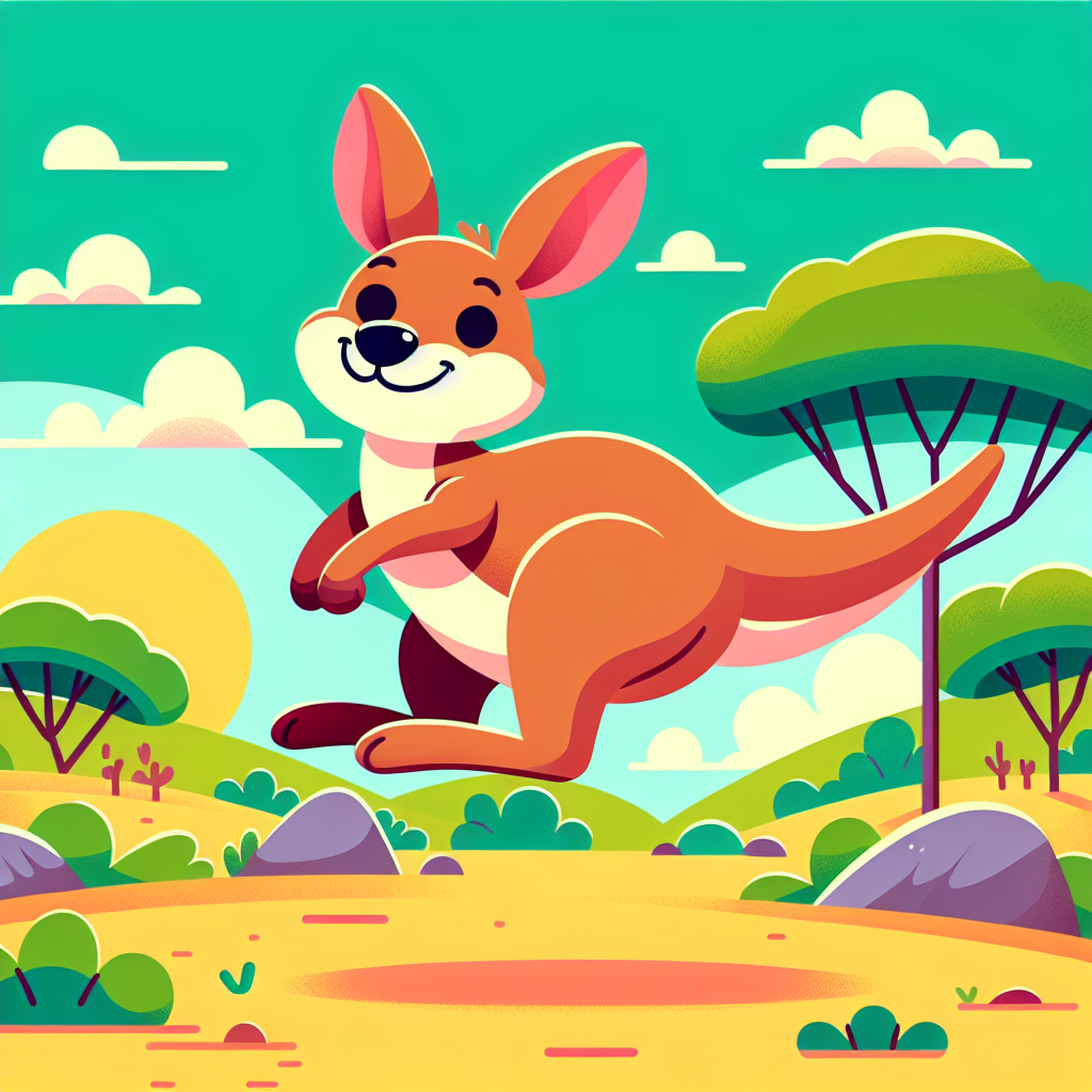 Bouncing Kangaroo's Outback Adventure Paint By Number