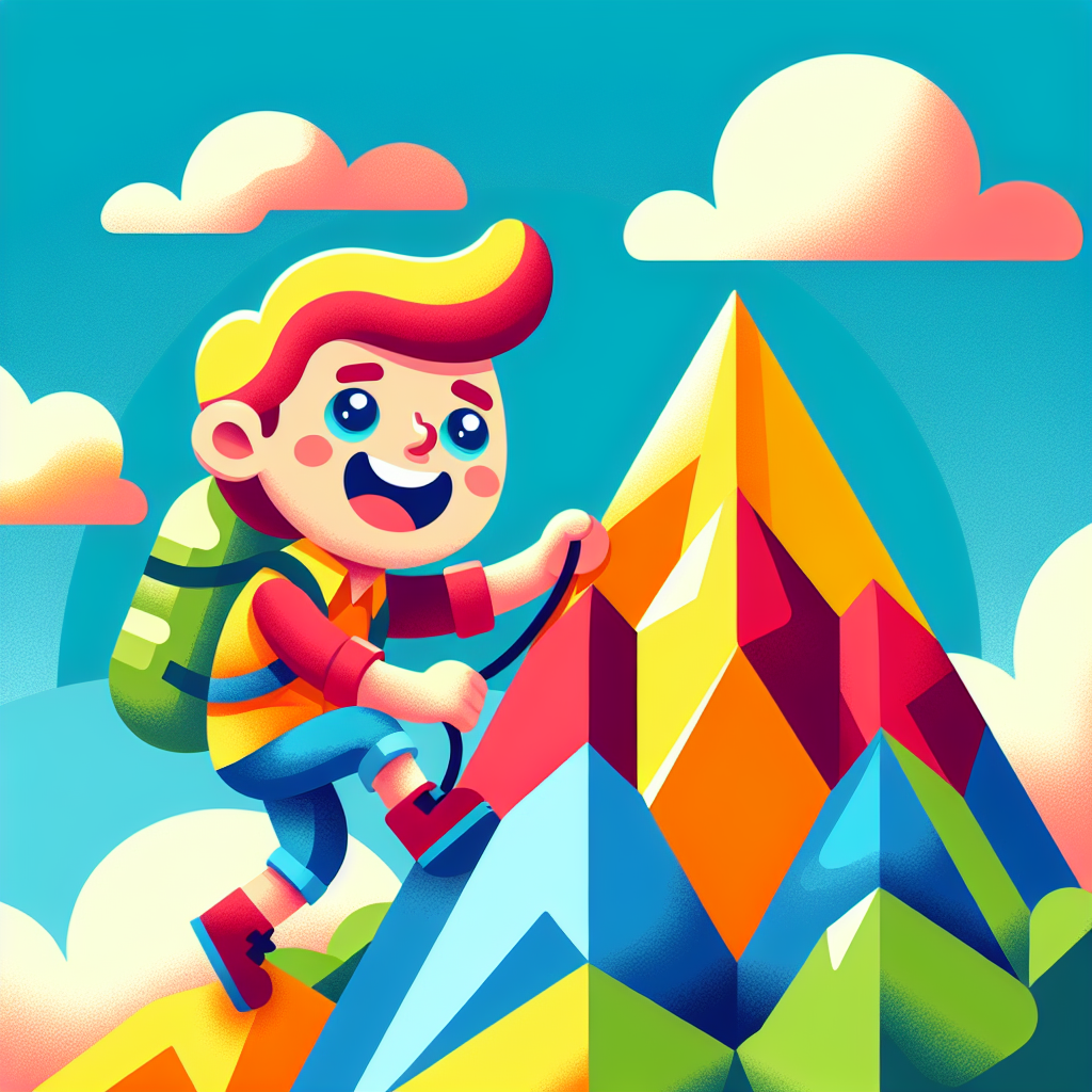 Giggling Mountain Climber Paint By Numbers Art