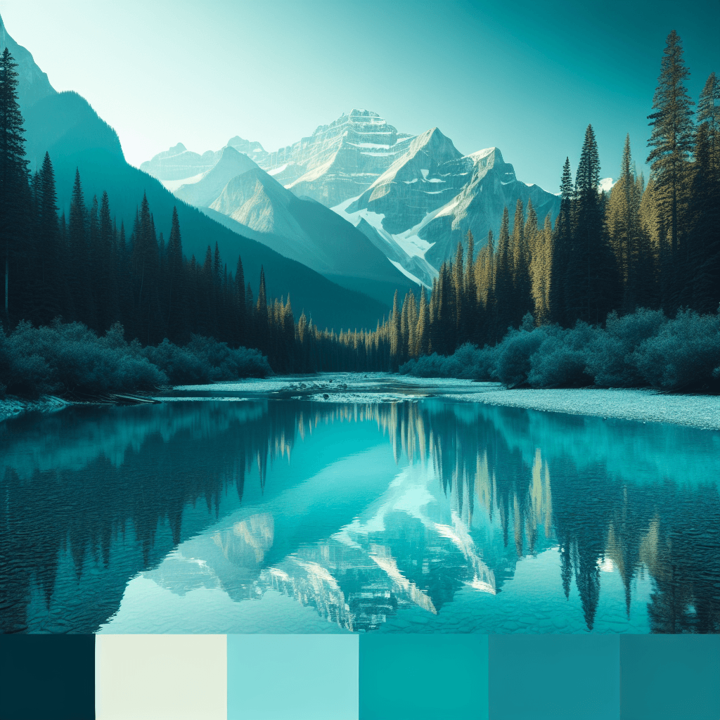 Mountain River Reflection Paint By Number