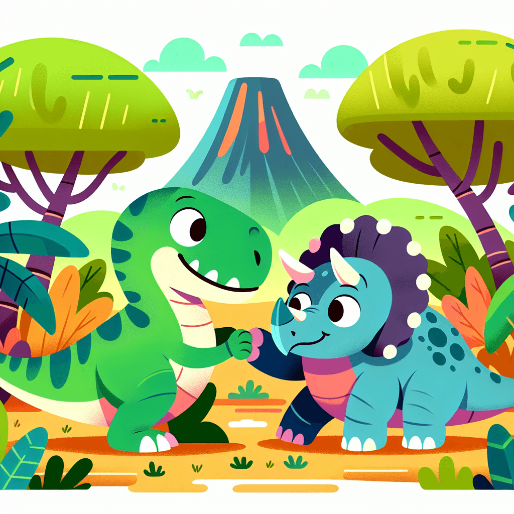 Dinosaurs At Play - Prehistoric Fun Paint By Number