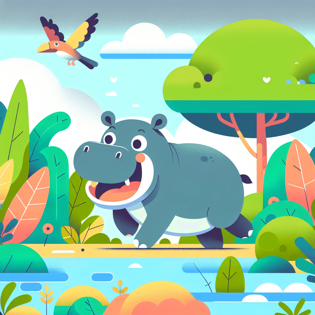 Happy Hippo's Day Out Painting By Numbers Kit