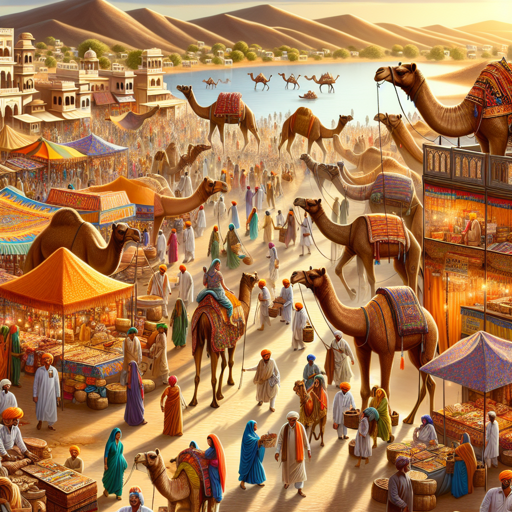 Camel Fair - India Number Painting