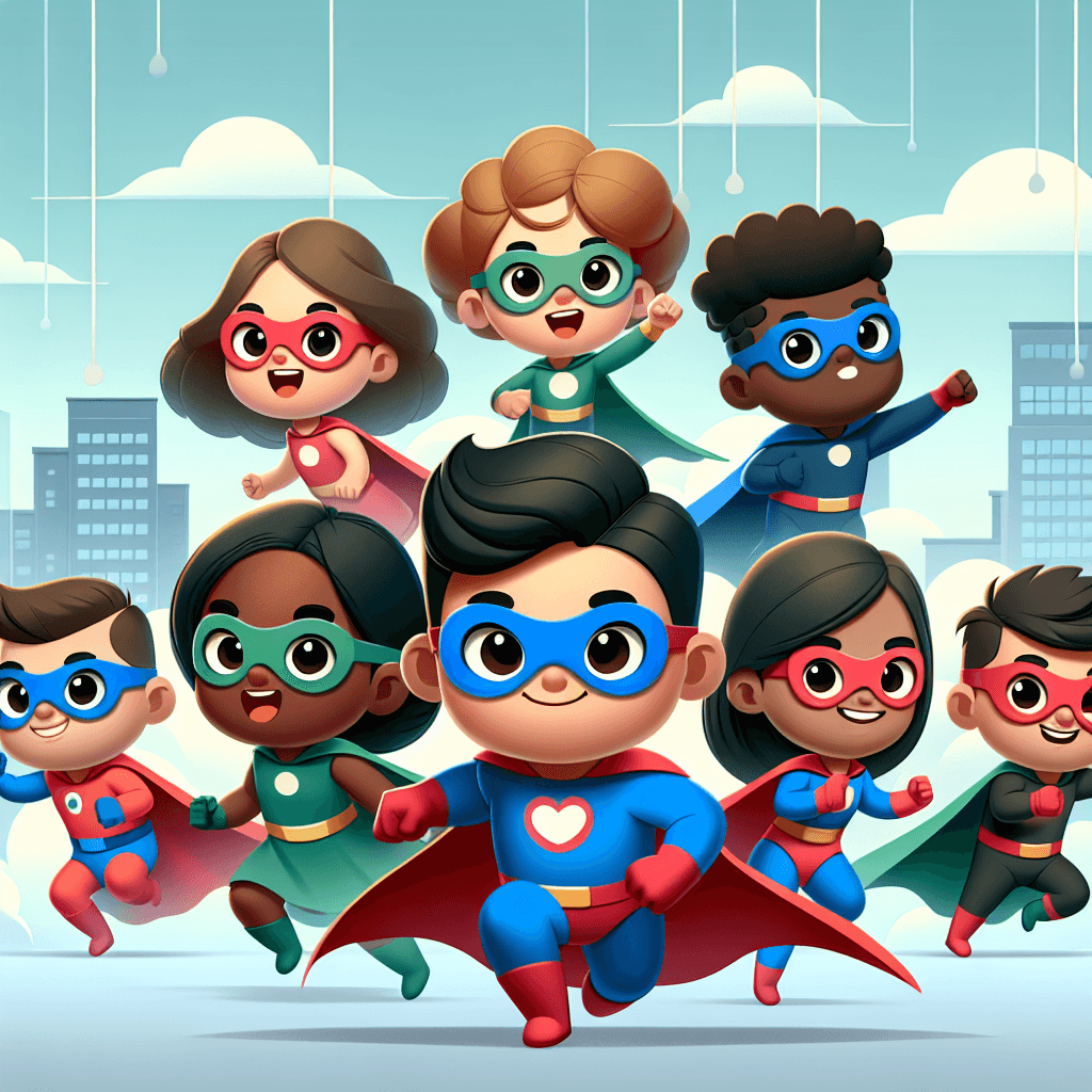 Little Superheroes Unite Painting By Numbers Kit