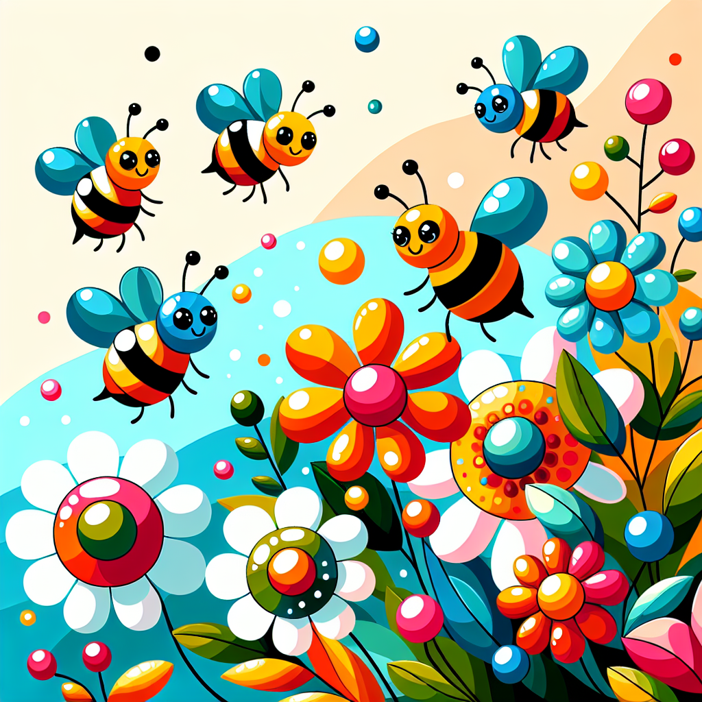 Buzzing Bees Paint By Color