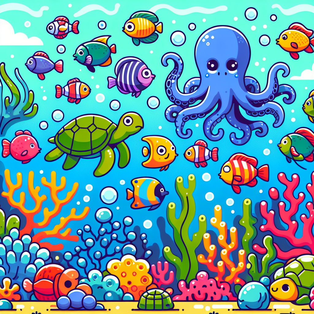 Underwater Coral Safari DIY Paint By Numbers
