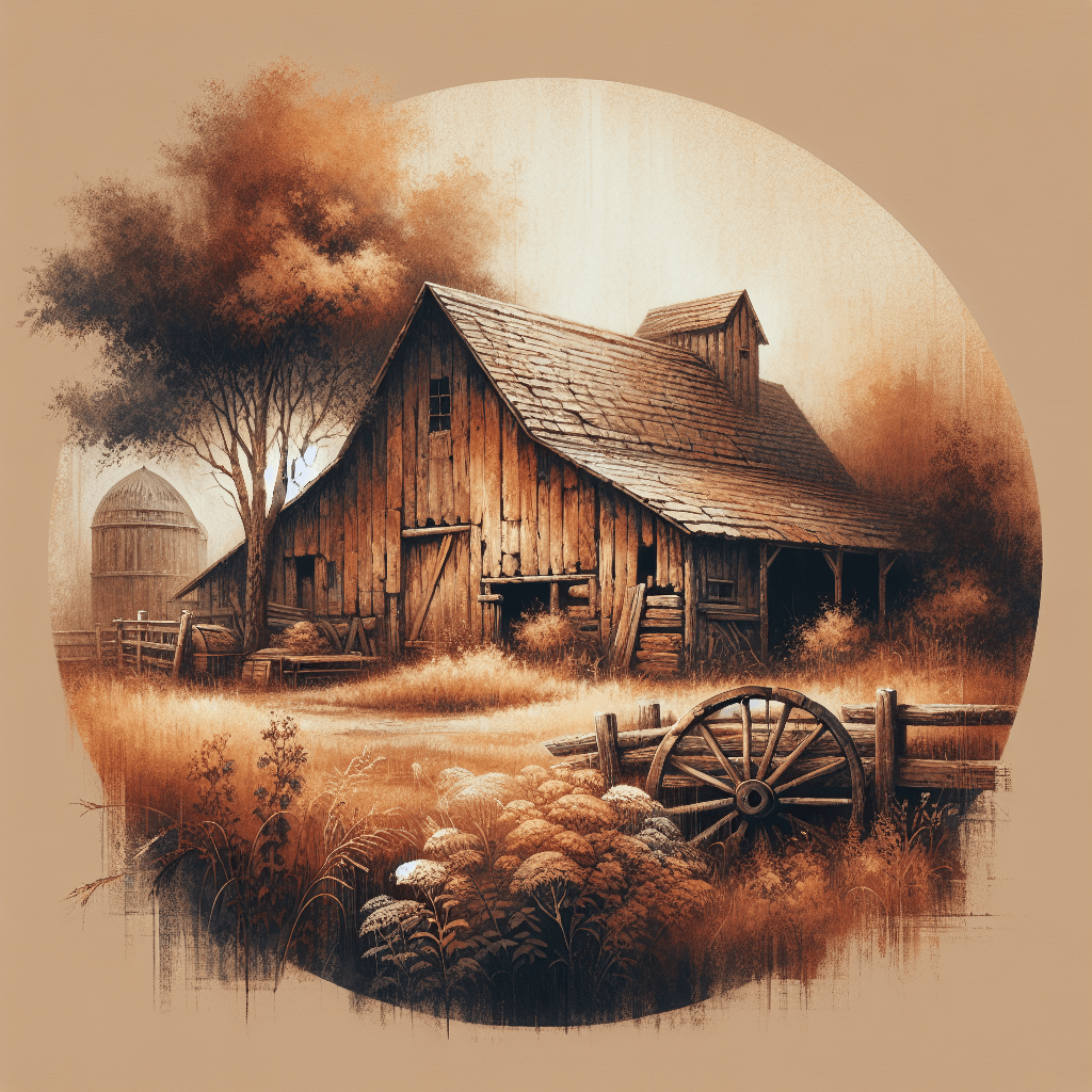 Rustic Vintage Barn Numbered Painting Kits