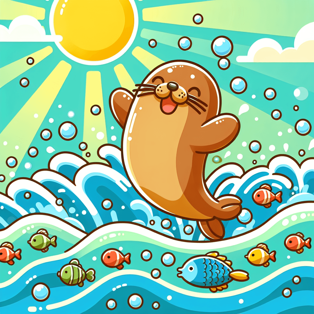 Playful Sea Lion Numbered Painting Kits