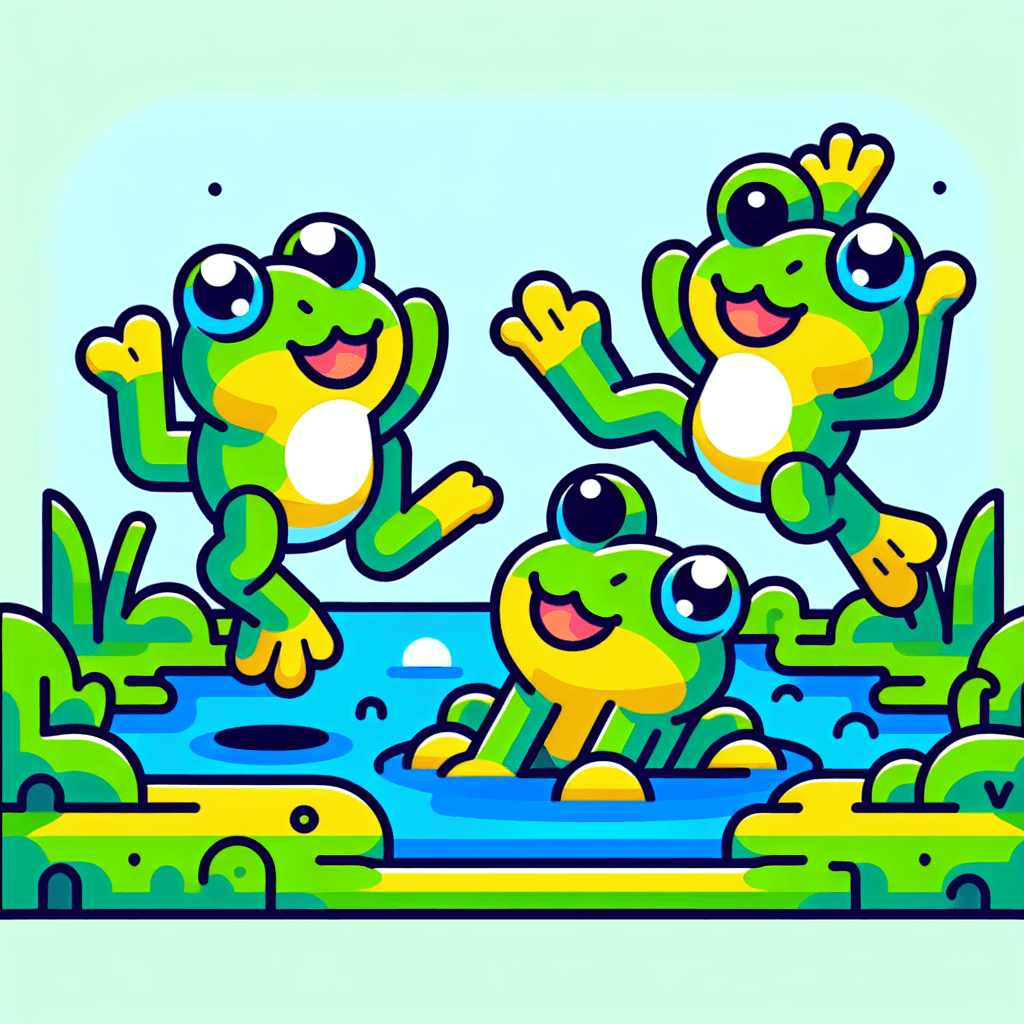 Playful Garden Frogs Numbered Painting Kits
