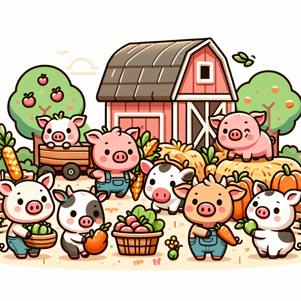 Farmyard Harvest Celebration Numbered Painting Kits