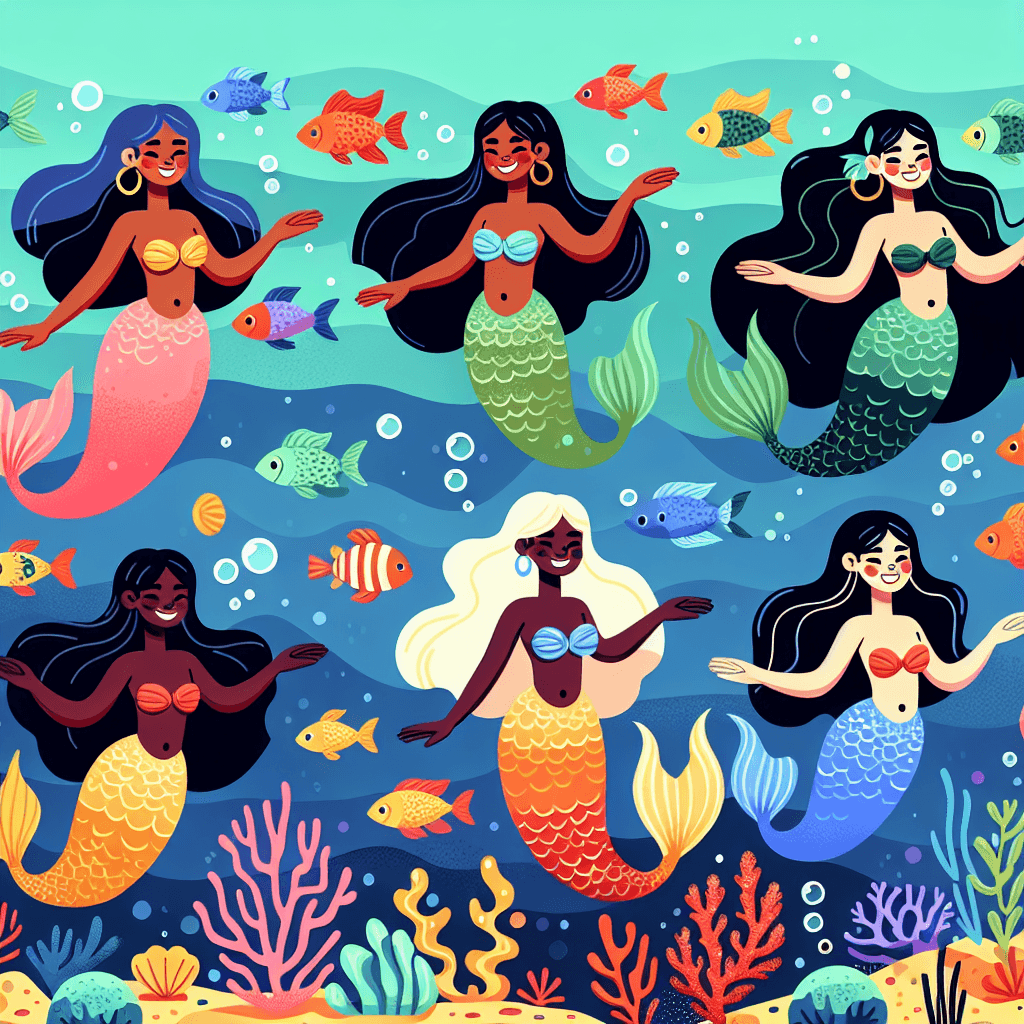 Joyful Mermaid Lagoon DIY Paint By Numbers