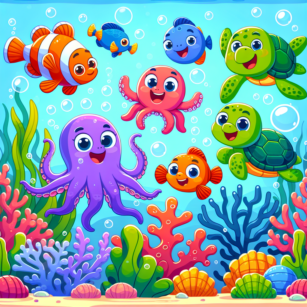 Bubbly Ocean Life Paint By Numbers