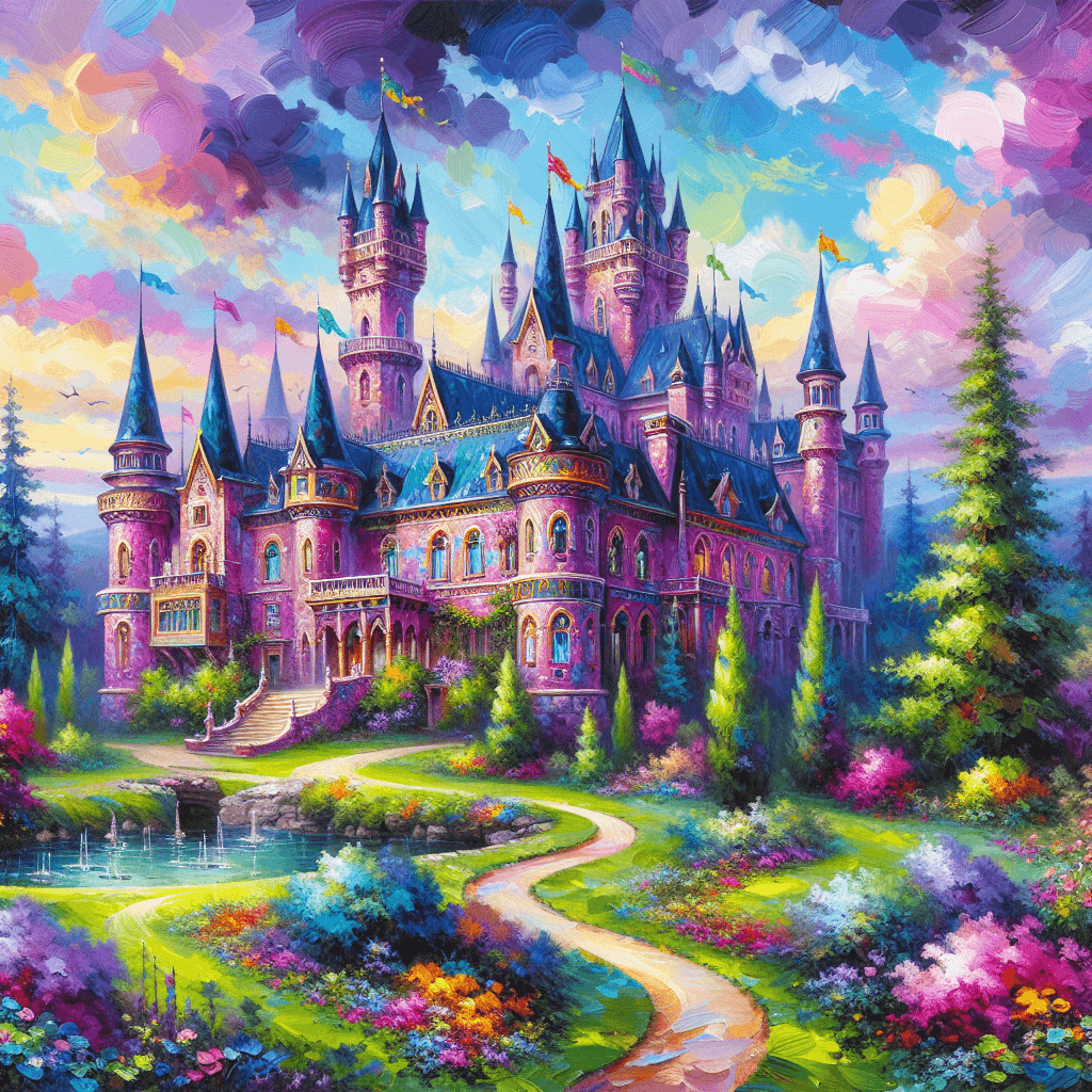 Whimsical Castle Fantasy Paint By Number