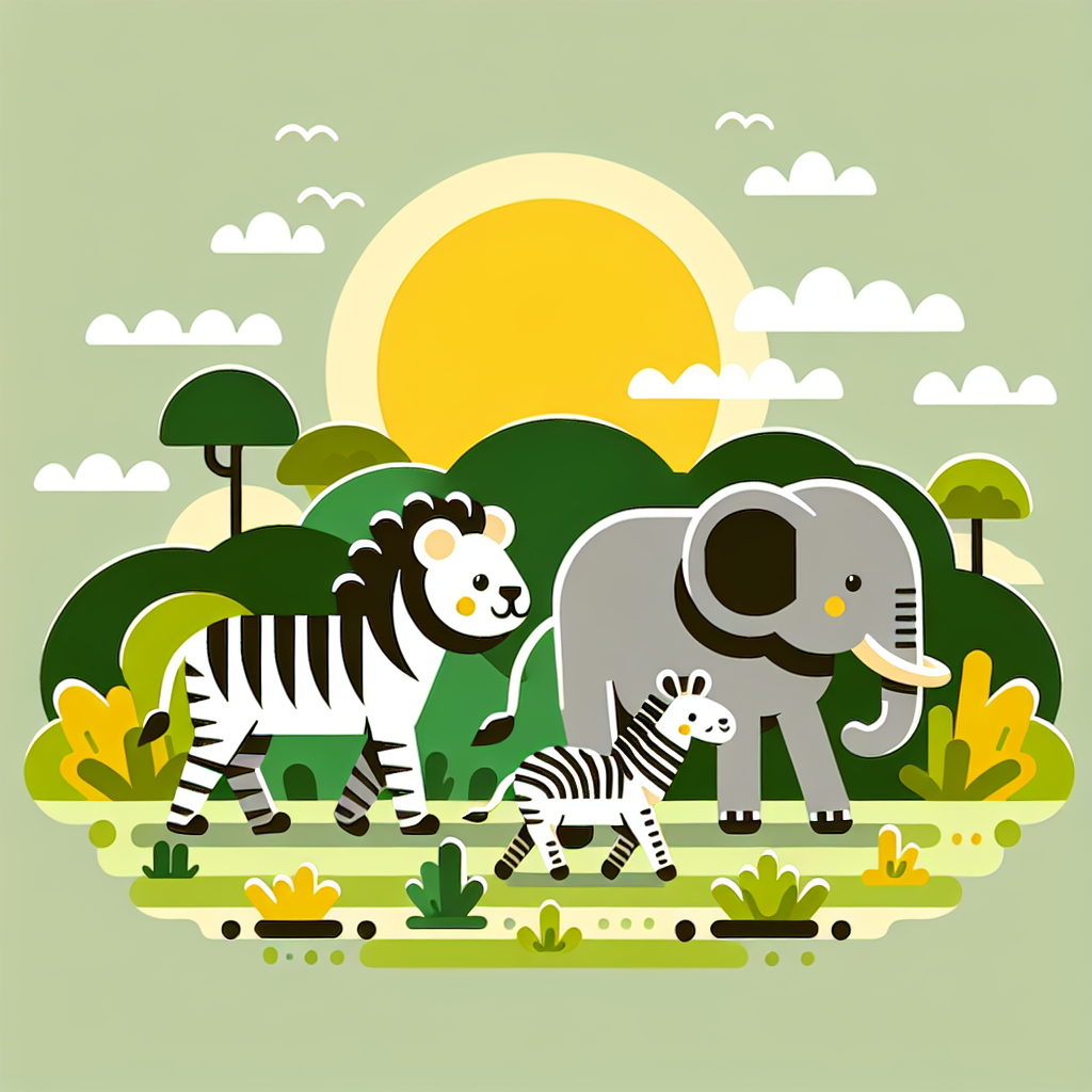 Safari Animals Parade Paint By Numbers Kits