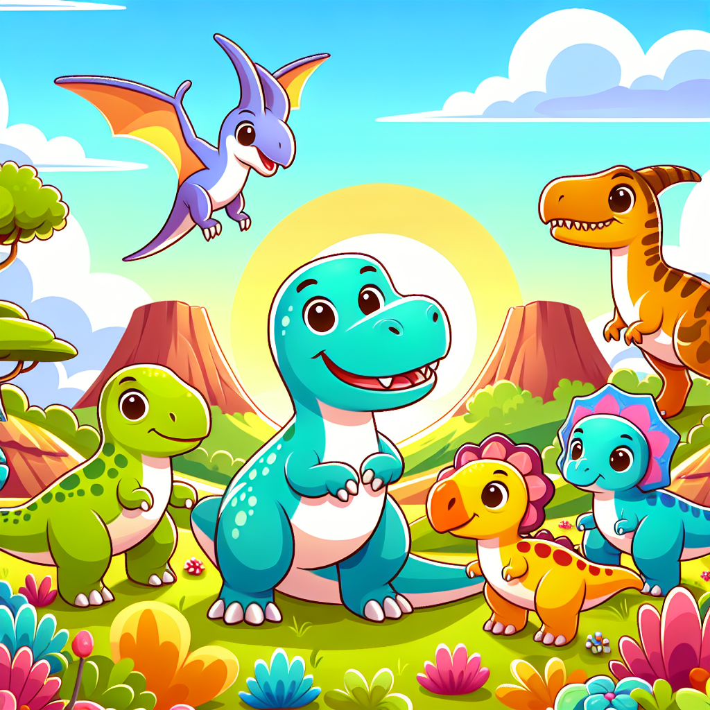 Cute Dinosaurs Adventure Numbered Painting Kits