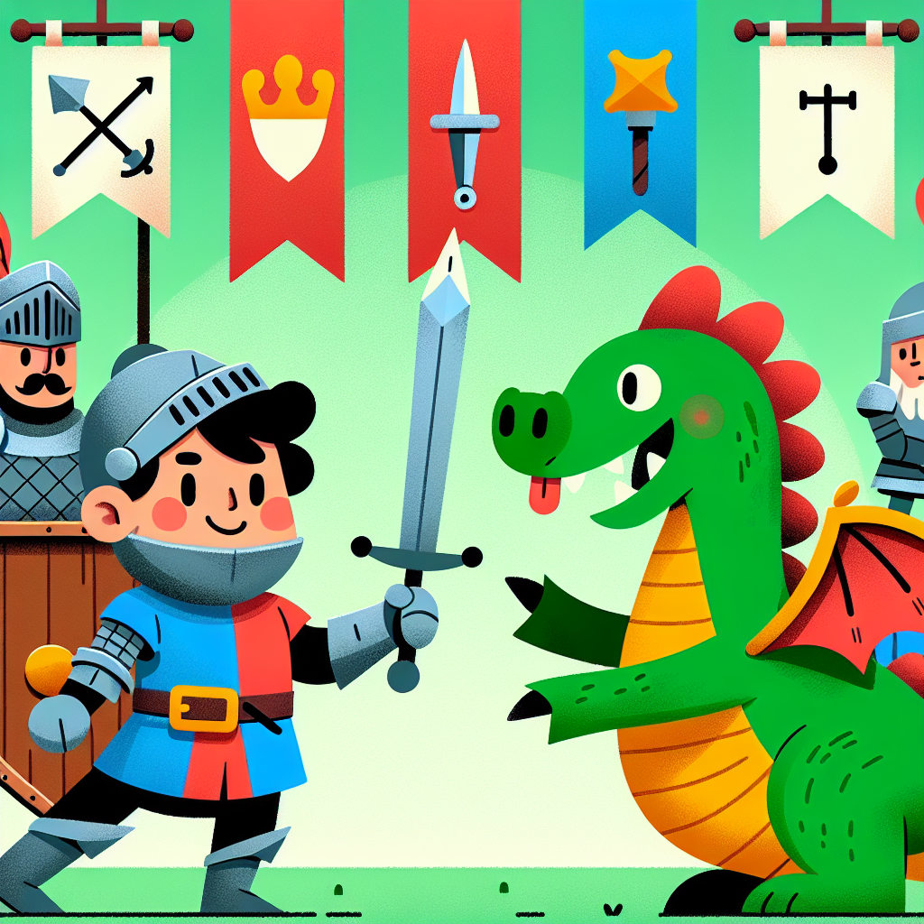 Knights And Dragons Tournament Number Painting