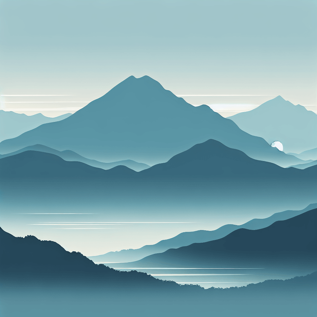 Mountain Mist Morning Number Painting