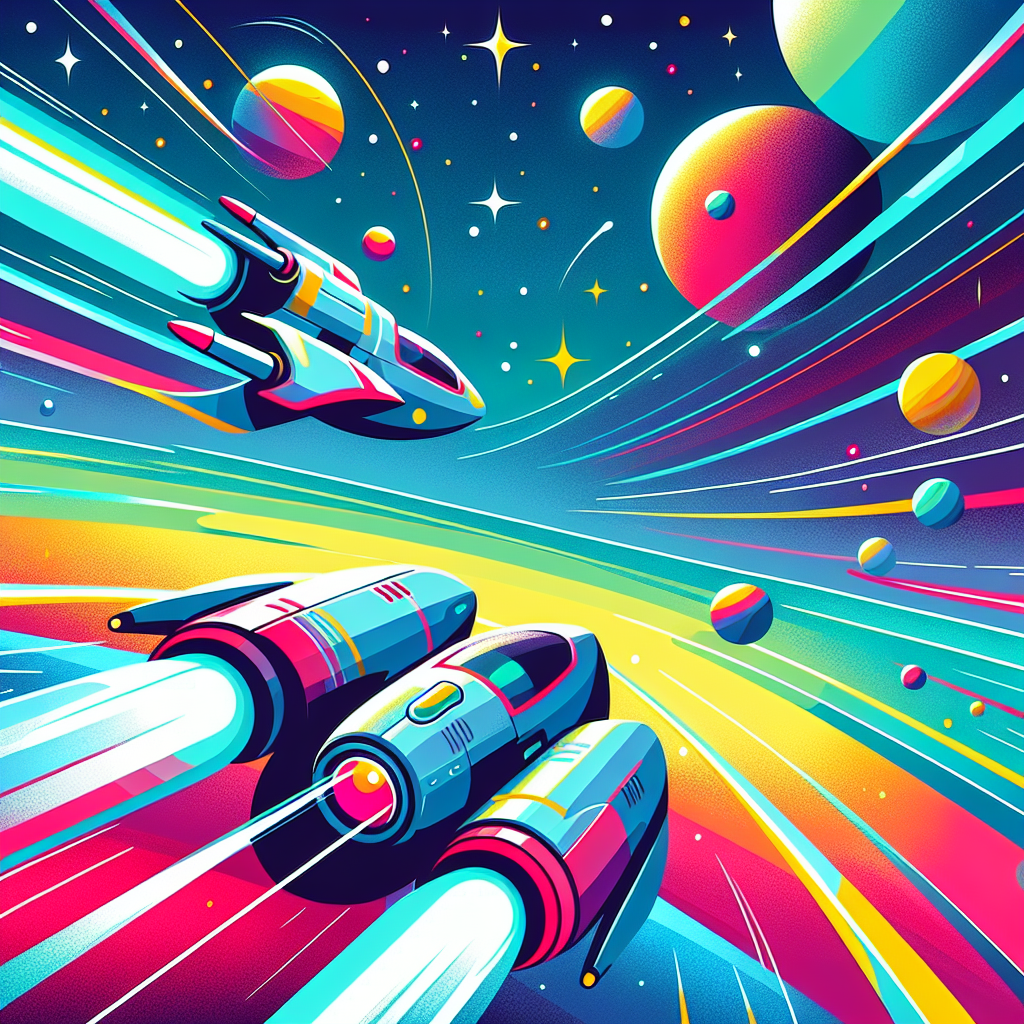 Adventurous Space Race Number Painting
