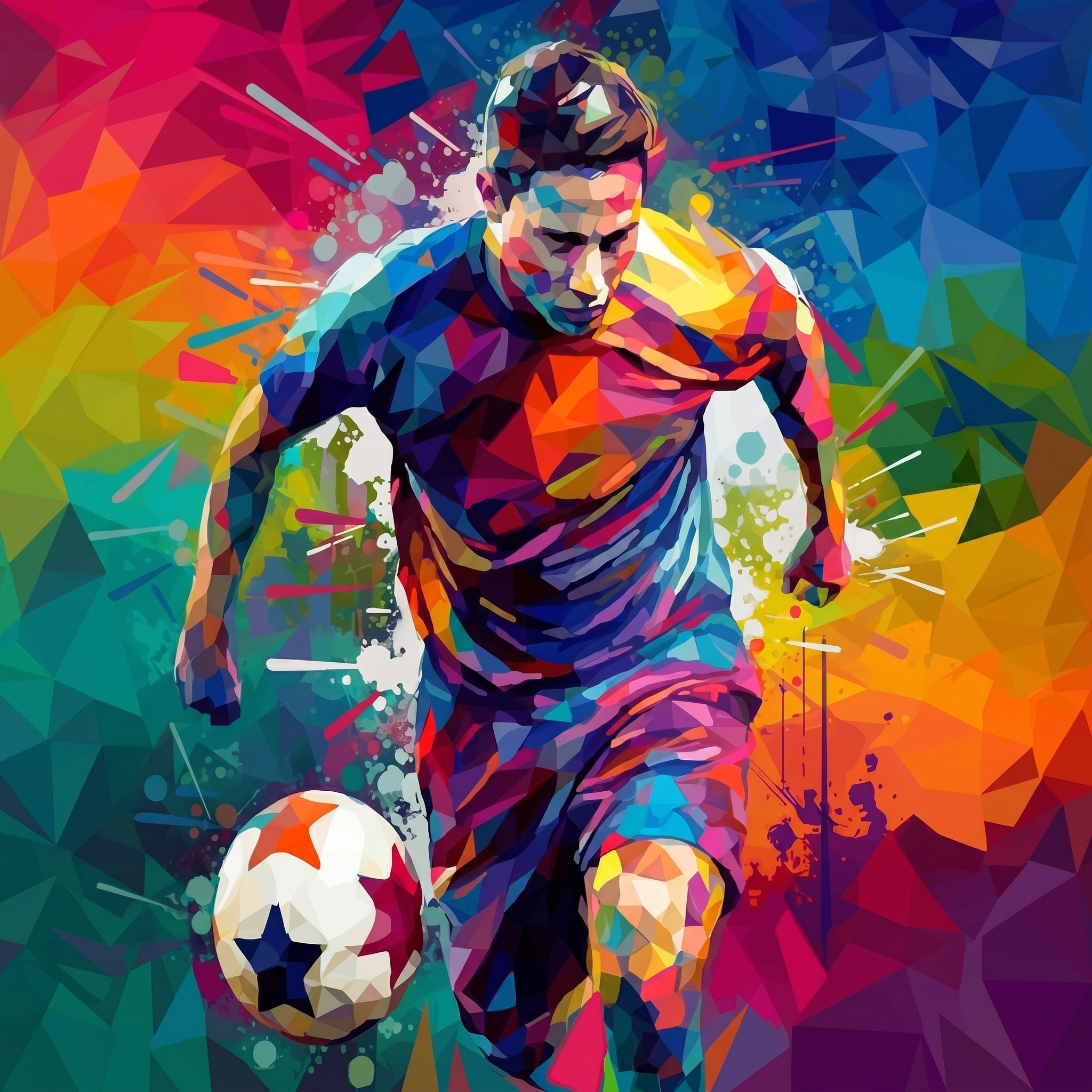 FIFA 2026 Geometric Soccer Star Paint By Numbers