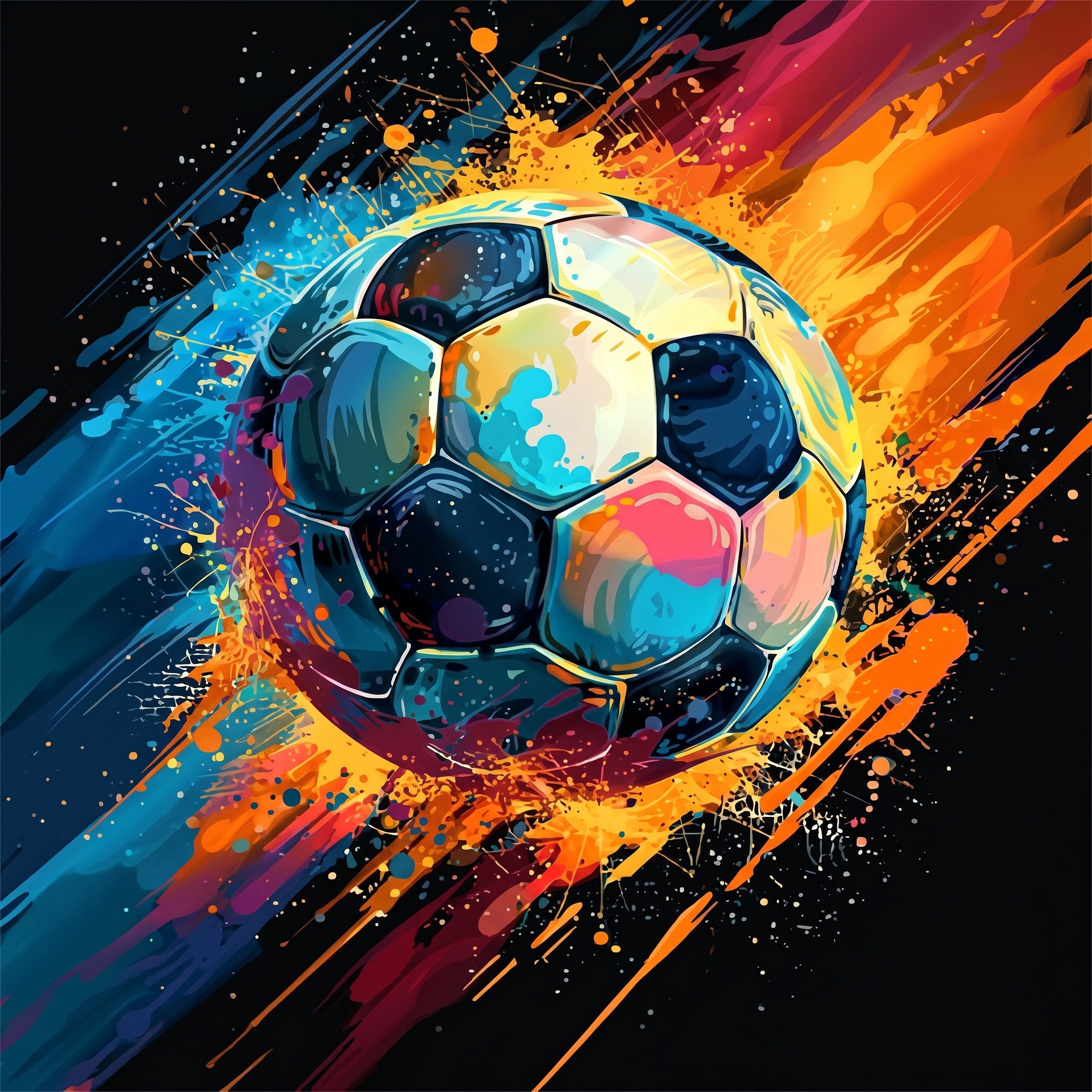 FIFA 2026 Abstract Soccer Art Paint By Numbers