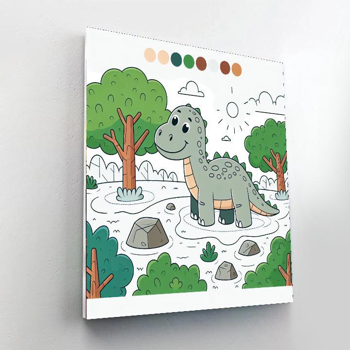 Explorer Dino Journey Paint By Numbers Art