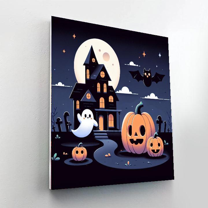 Haunted Halloween House Paint By Numbers Kits