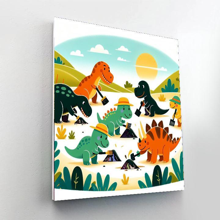 Daring Dinosaur Digs Numbered Painting Kits