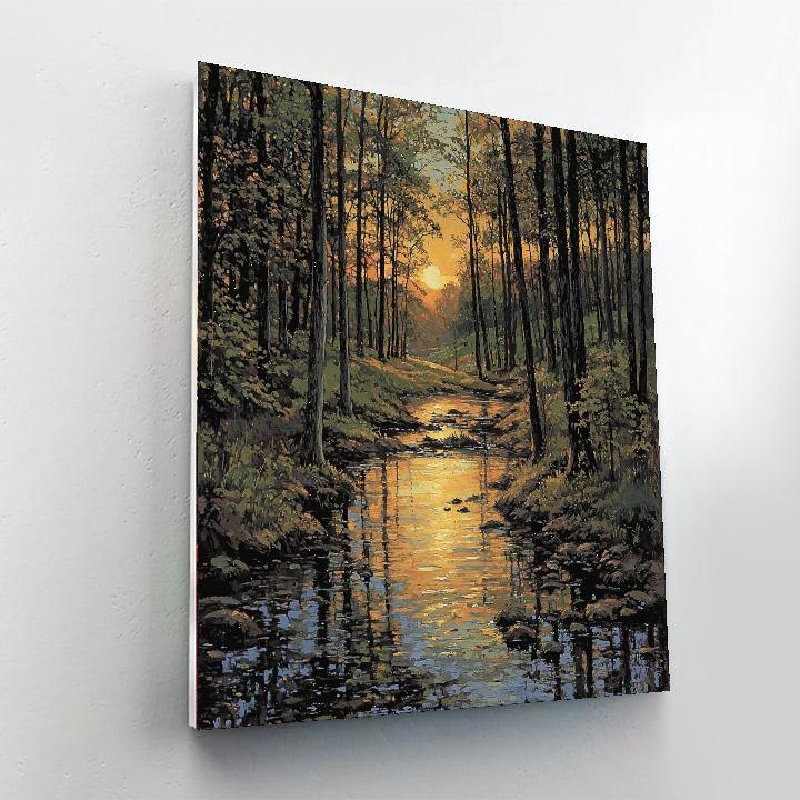 Andrew Wyeth Inspired Ethereal Forest At Dusk  Numbered Painting Kits