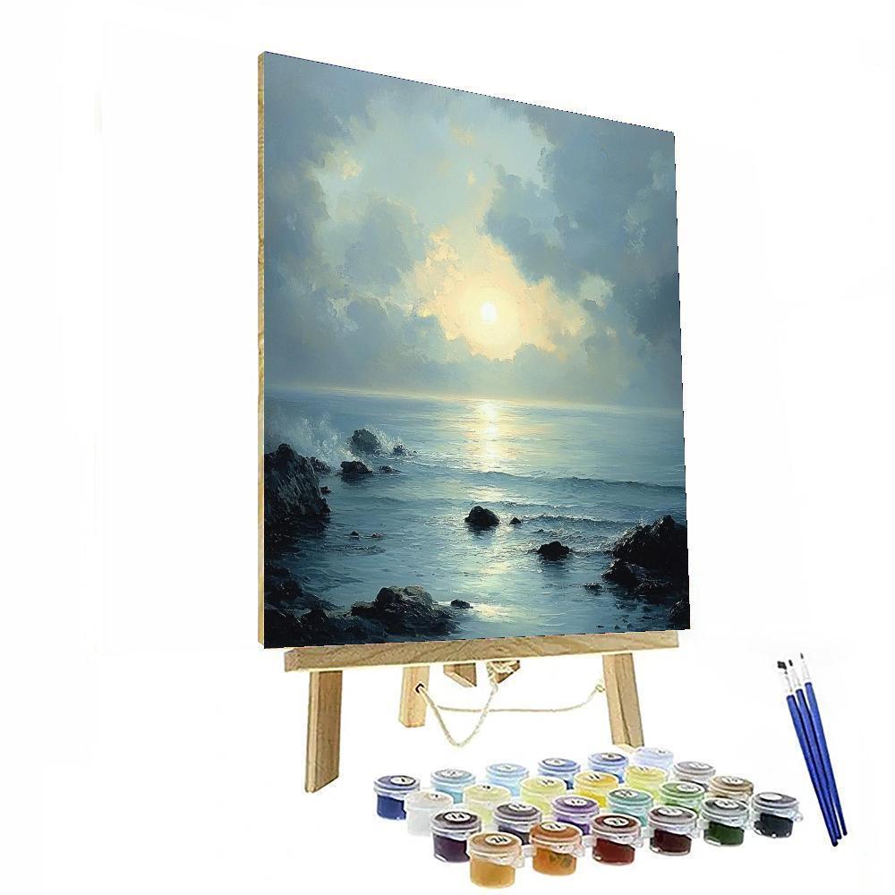 Caspar David Friedrich Inspired Infinite Serenity  Painting By Numbers Kit
