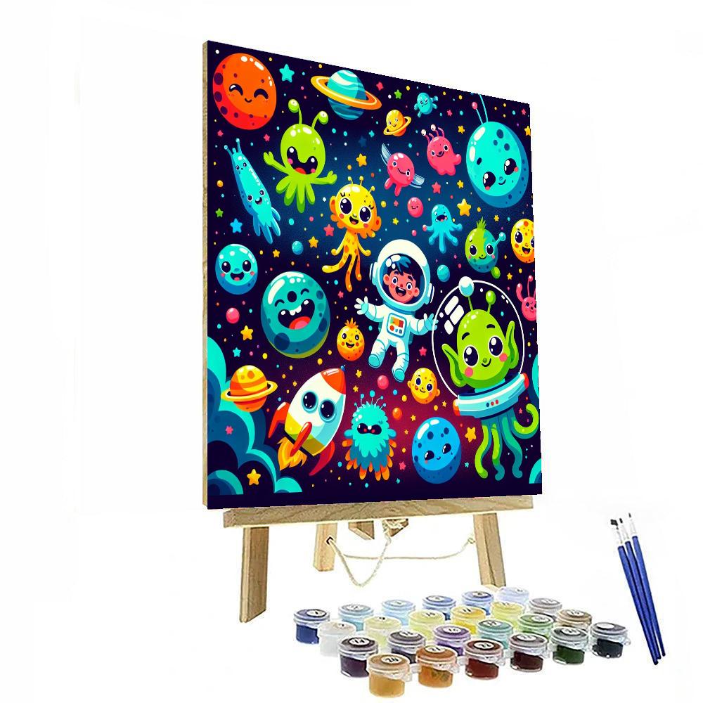 Adventurous Alien Explorers Paint By Numbers Art