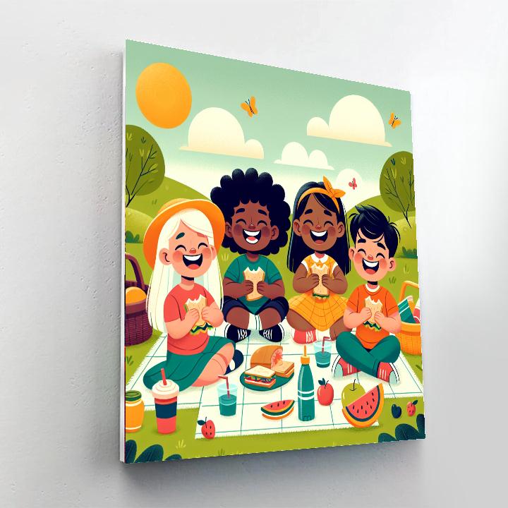 Lively Picnic In The Park Numbered Painting Kits