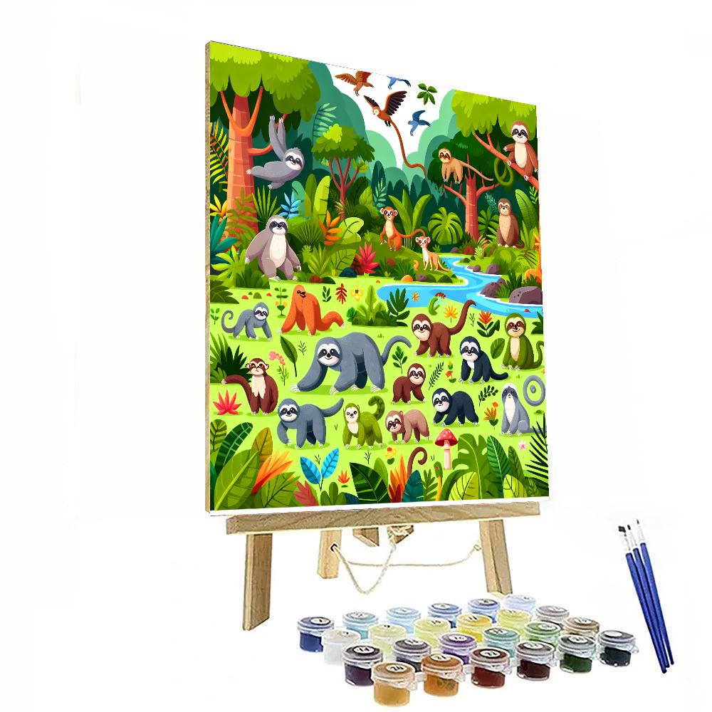 Jungle Wildlife Exploration Paint By Numbers Kits