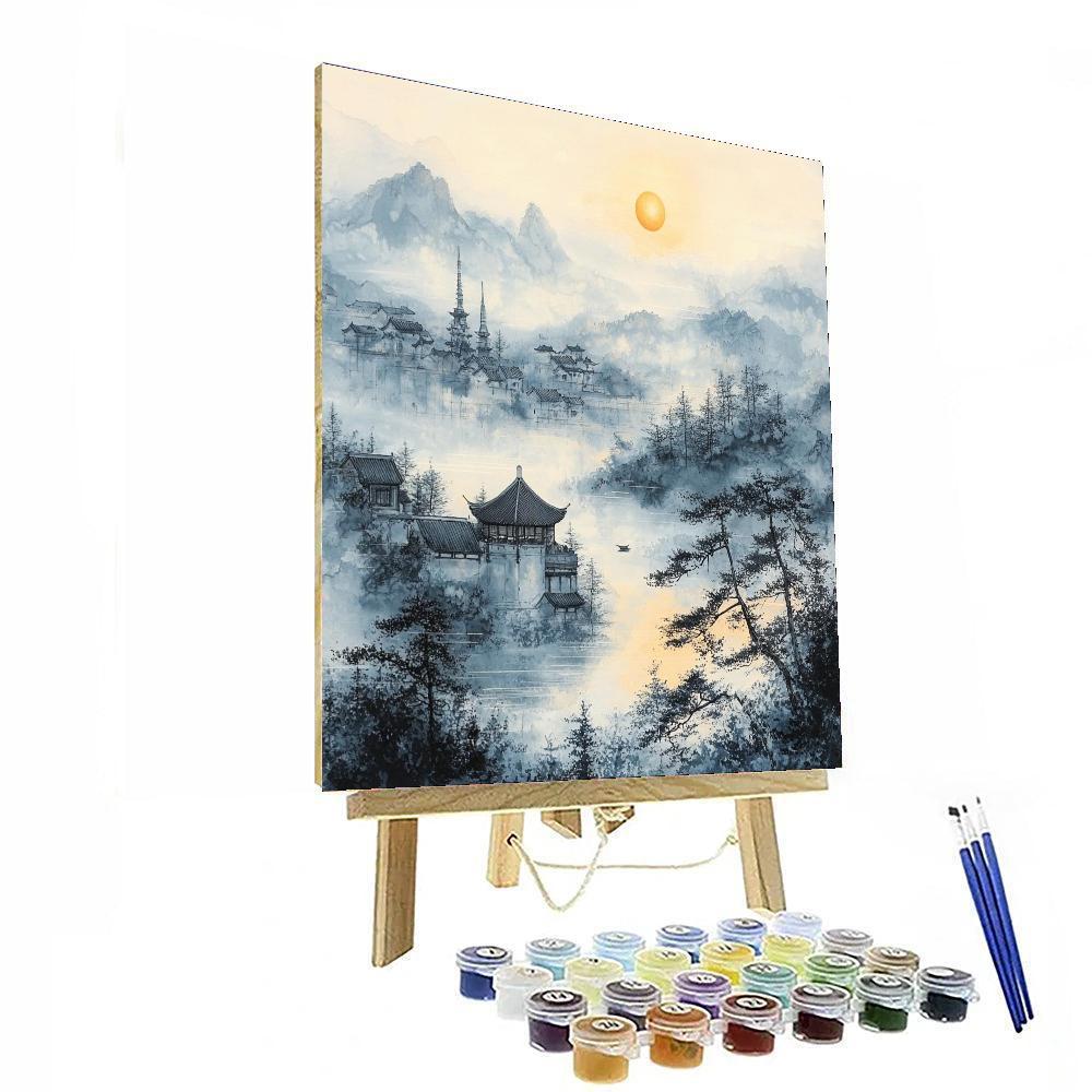 Zhao Mengfu Inspired Harmony Of Light And Shadow  Paint By Number