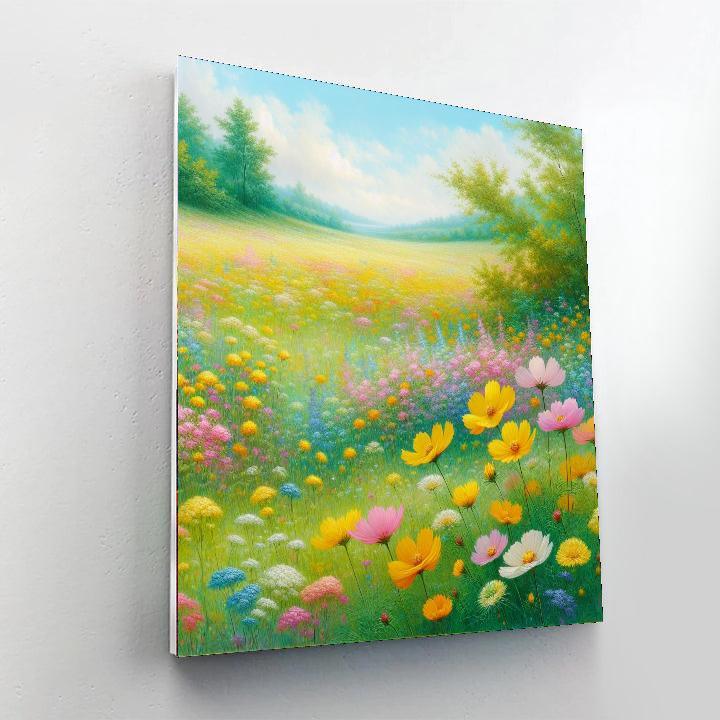 Idyllic Meadow Tranquility Paint By Color