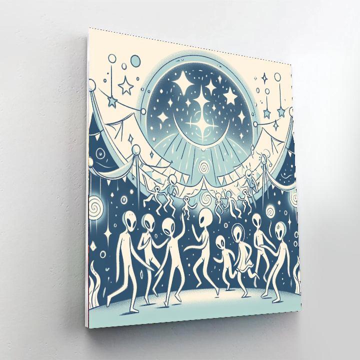 Cosmic Creatures Carnival Paint By Numbers Art