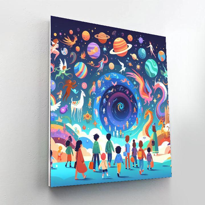 Galactic Fantasy Journey Painting Number Kit