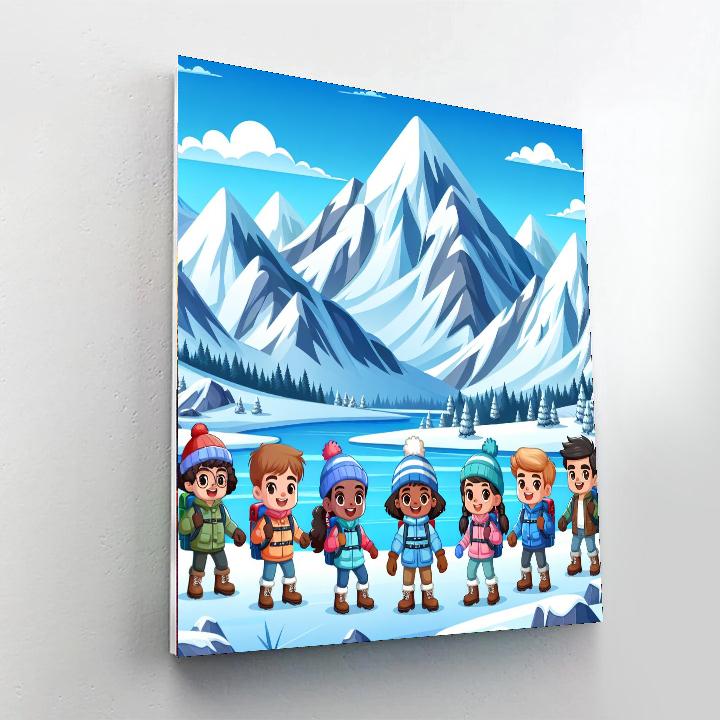 Adventurous Snowy Expedition Paint By Color