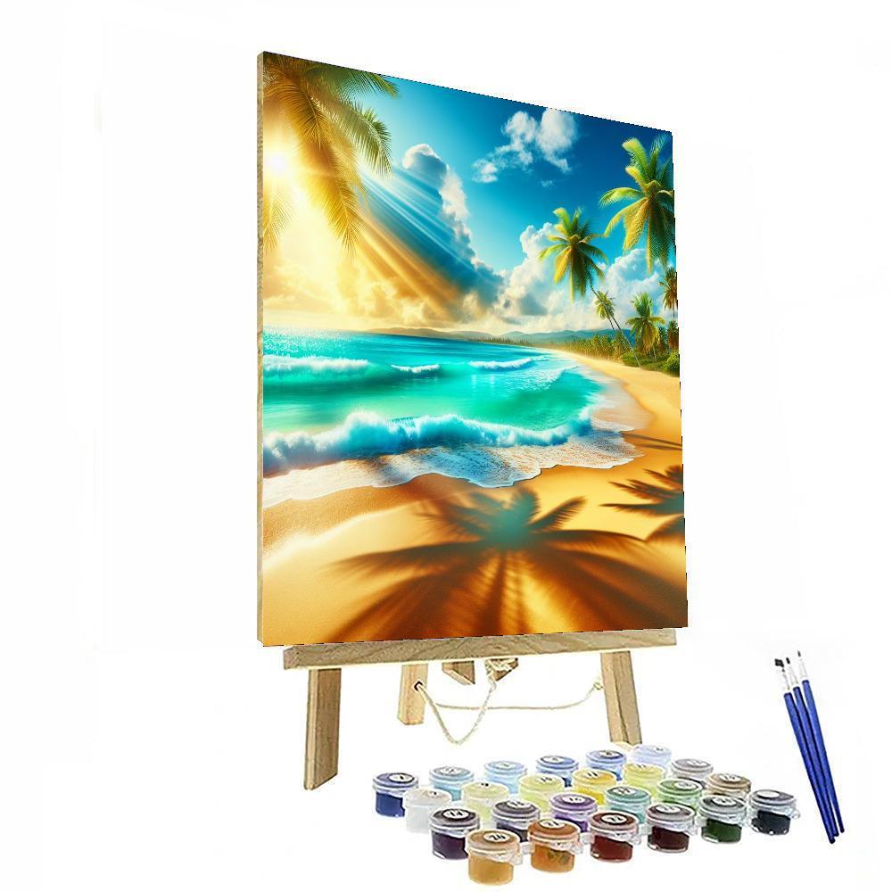 Radiant Tropical Beach Paint By Number