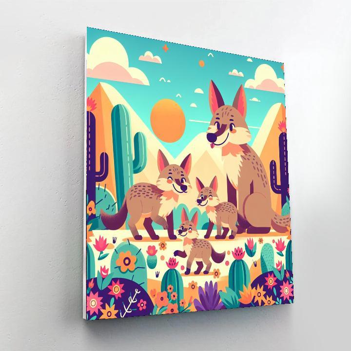 Curious Coyote Family Paint By Number