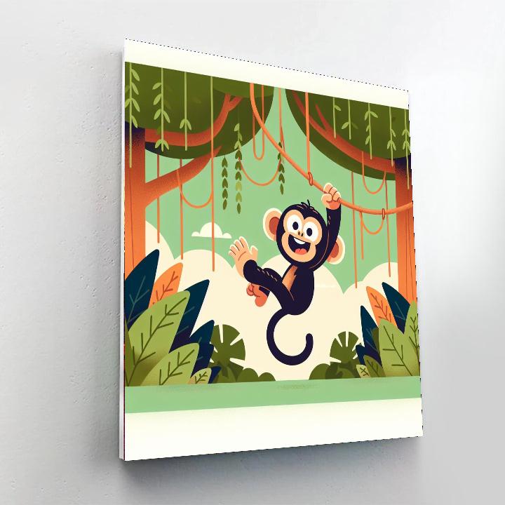 Chatty Chimp Paint By Numbers Art